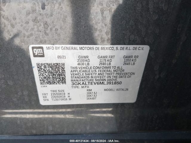 Photo 8 VIN: 3GKALTEV6ML391850 - GMC TERRAIN 