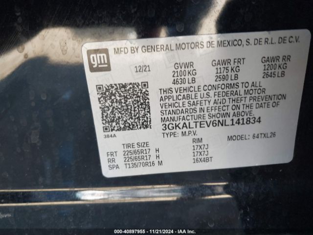 Photo 8 VIN: 3GKALTEV6NL141834 - GMC TERRAIN 