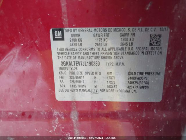 Photo 8 VIN: 3GKALTEV7JL190339 - GMC TERRAIN 