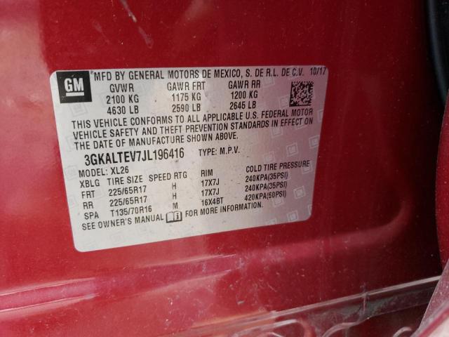 Photo 12 VIN: 3GKALTEV7JL196416 - GMC TERRAIN SL 