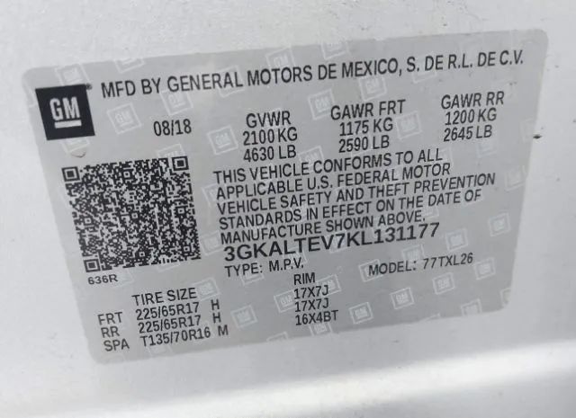 Photo 8 VIN: 3GKALTEV7KL131177 - GMC TERRAIN 