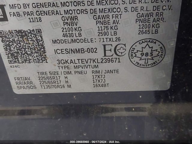 Photo 8 VIN: 3GKALTEV7KL239671 - GMC TERRAIN 