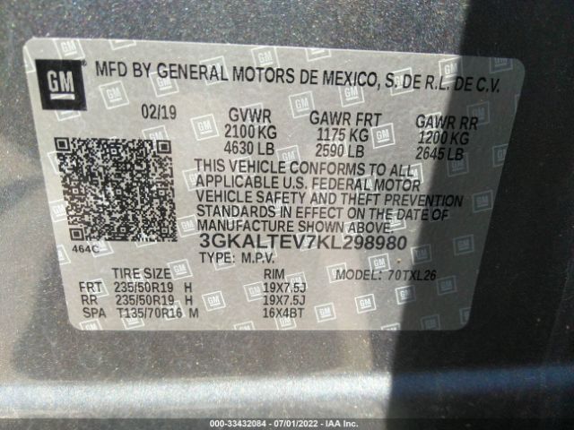 Photo 8 VIN: 3GKALTEV7KL298980 - GMC TERRAIN 