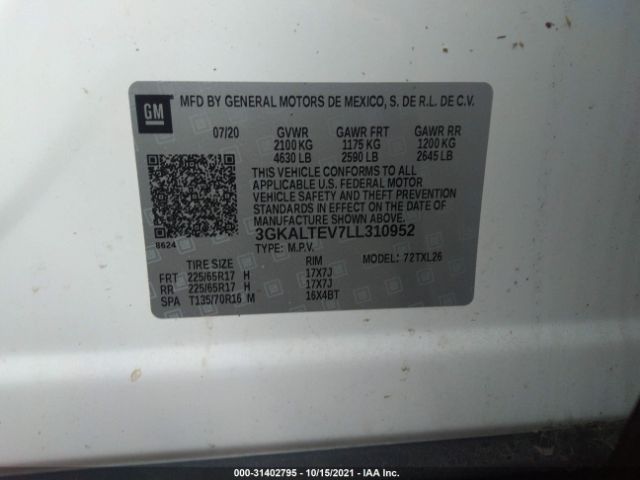 Photo 8 VIN: 3GKALTEV7LL310952 - GMC TERRAIN 