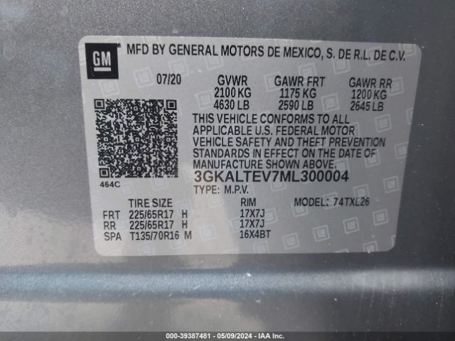 Photo 8 VIN: 3GKALTEV7ML300004 - GMC TERRAIN 