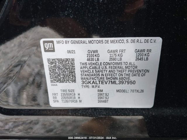 Photo 8 VIN: 3GKALTEV7ML397950 - GMC TERRAIN 