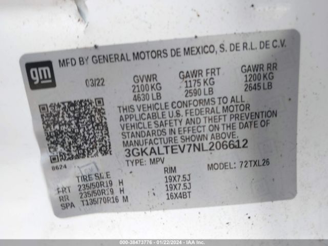 Photo 8 VIN: 3GKALTEV7NL206612 - GMC TERRAIN 