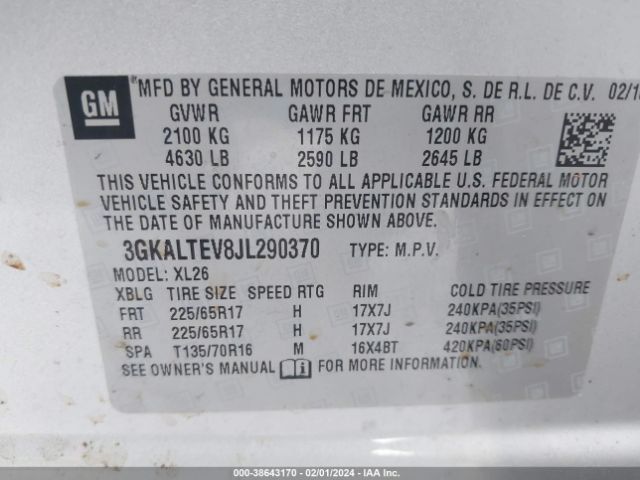 Photo 8 VIN: 3GKALTEV8JL290370 - GMC TERRAIN 