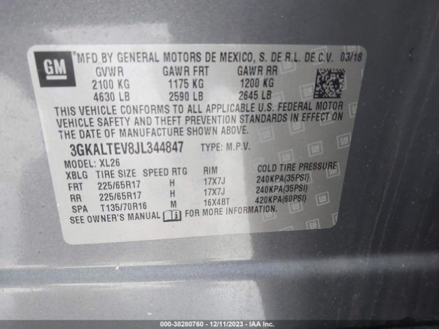 Photo 8 VIN: 3GKALTEV8JL344847 - GMC TERRAIN 