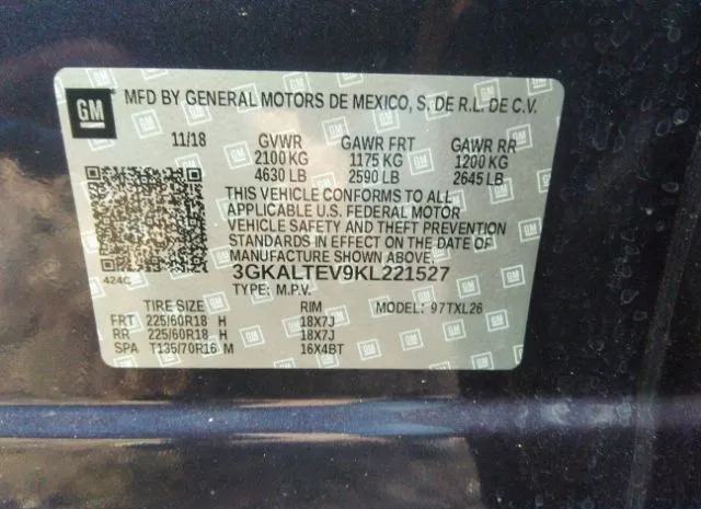 Photo 8 VIN: 3GKALTEV9KL221527 - GMC TERRAIN 