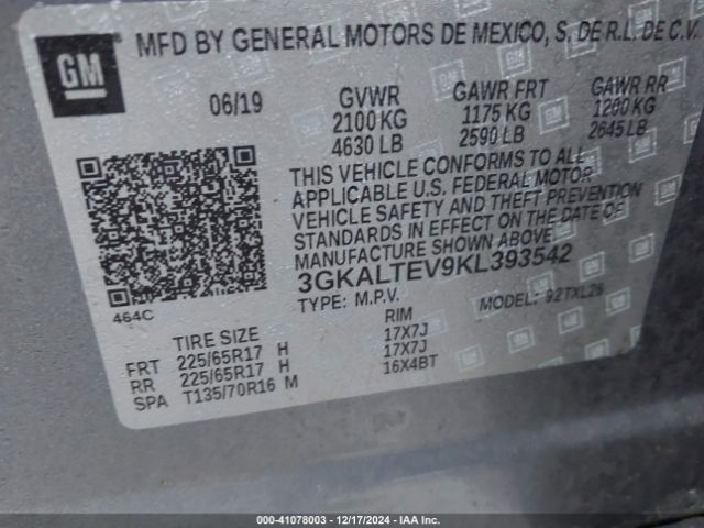 Photo 8 VIN: 3GKALTEV9KL393542 - GMC TERRAIN 