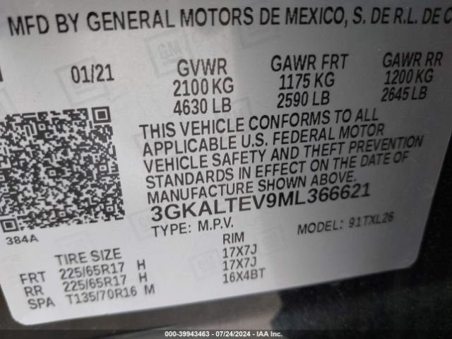 Photo 8 VIN: 3GKALTEV9ML366621 - GMC TERRAIN 