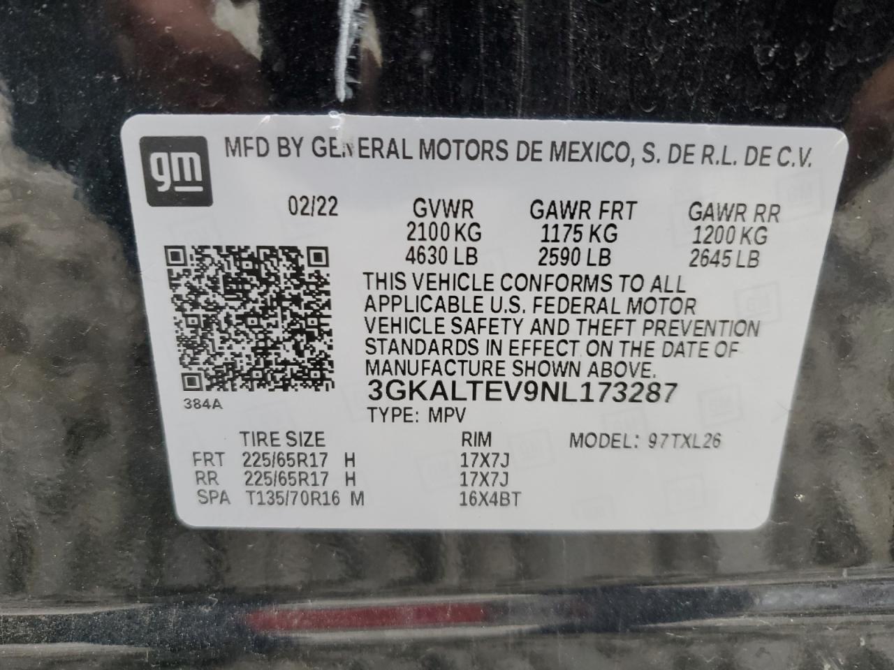 Photo 11 VIN: 3GKALTEV9NL173287 - GMC TERRAIN 