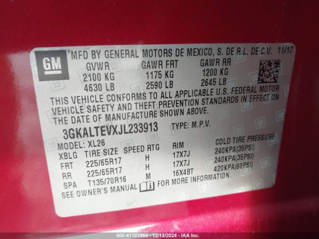 Photo 8 VIN: 3GKALTEVXJL233913 - GMC TERRAIN 