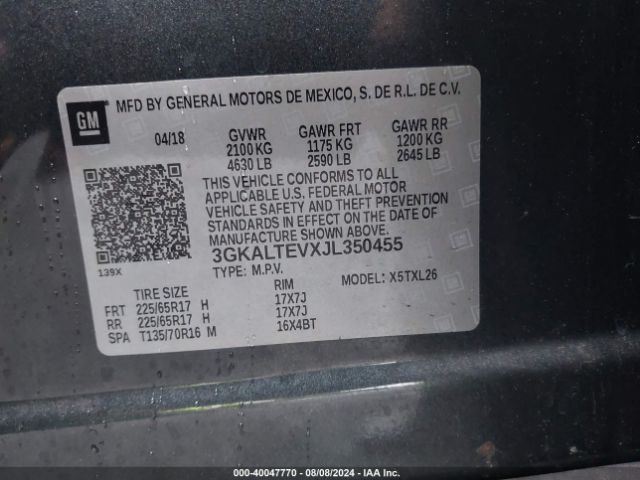 Photo 8 VIN: 3GKALTEVXJL350455 - GMC TERRAIN 