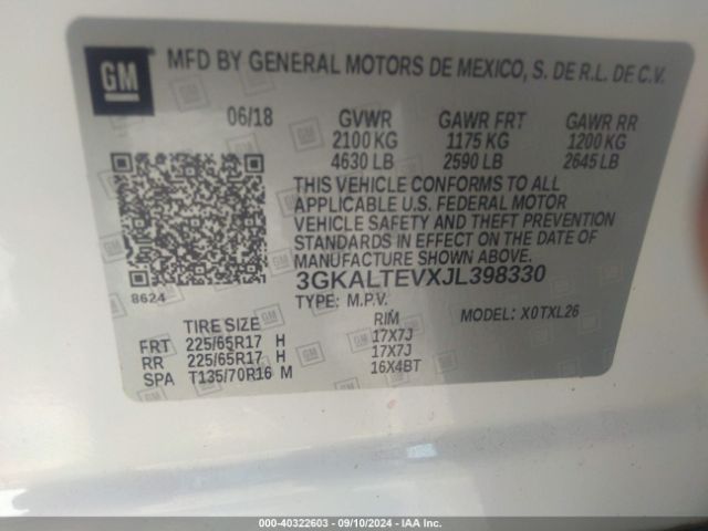 Photo 8 VIN: 3GKALTEVXJL398330 - GMC TERRAIN 