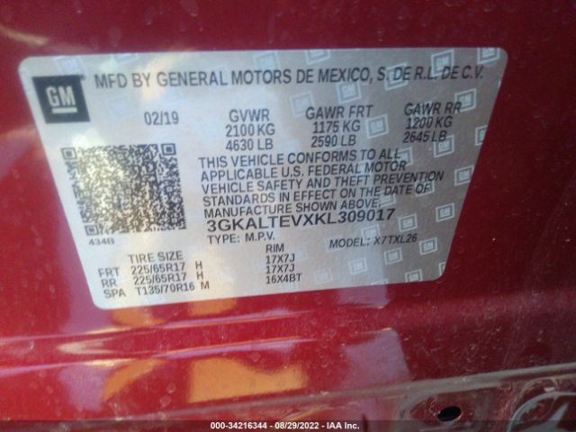 Photo 8 VIN: 3GKALTEVXKL309017 - GMC TERRAIN 