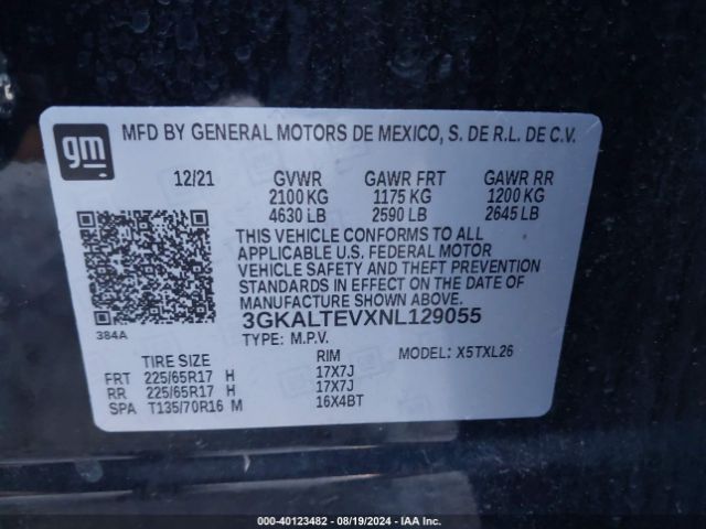 Photo 8 VIN: 3GKALTEVXNL129055 - GMC TERRAIN 