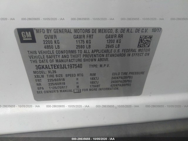 Photo 8 VIN: 3GKALTEX0JL197540 - GMC TERRAIN 