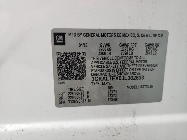 Photo 9 VIN: 3GKALTEX0JL362633 - GMC TERRAIN SL 