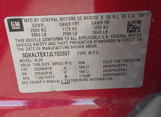 Photo 8 VIN: 3GKALTEX7JL153387 - GMC TERRAIN 