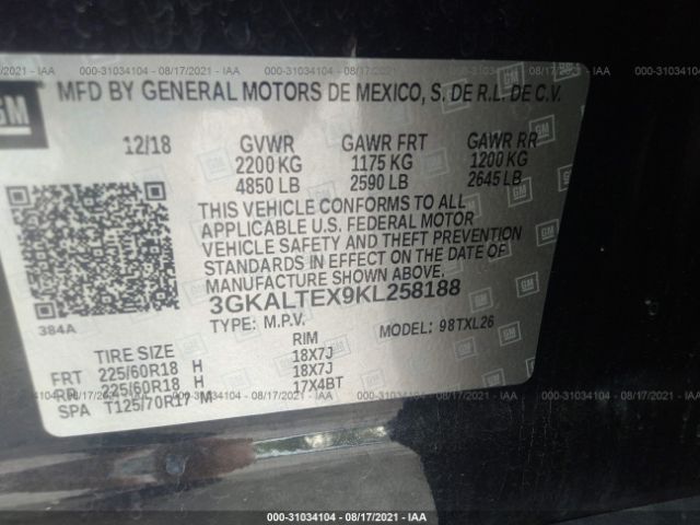 Photo 8 VIN: 3GKALTEX9KL258188 - GMC TERRAIN 