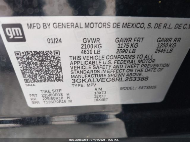 Photo 8 VIN: 3GKALVEG6RL253388 - GMC TERRAIN 