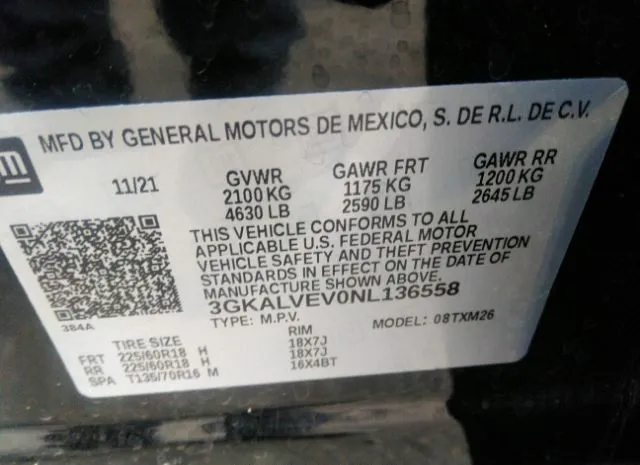 Photo 8 VIN: 3GKALVEV0NL136558 - GMC TERRAIN 