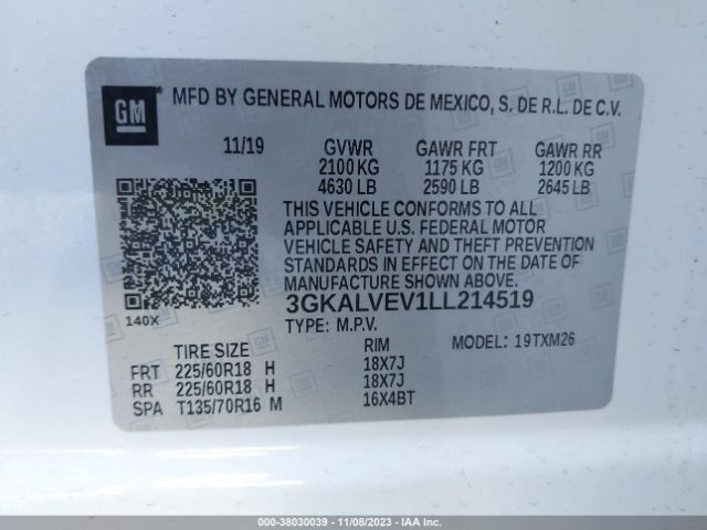 Photo 8 VIN: 3GKALVEV1LL214519 - GMC TERRAIN 