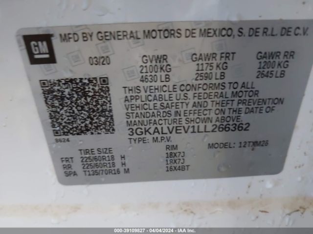 Photo 8 VIN: 3GKALVEV1LL266362 - GMC TERRAIN 