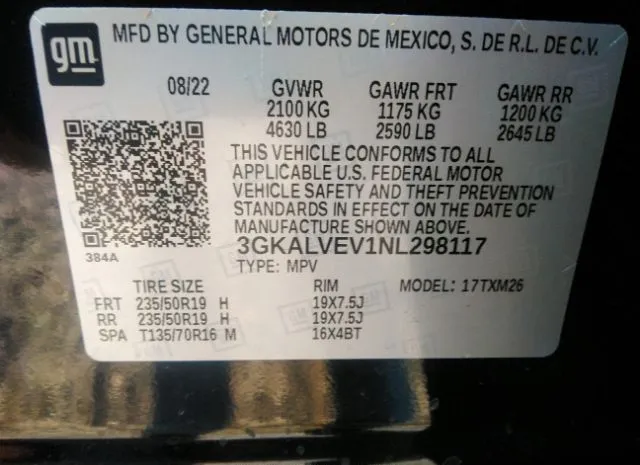 Photo 8 VIN: 3GKALVEV1NL298117 - GMC TERRAIN 