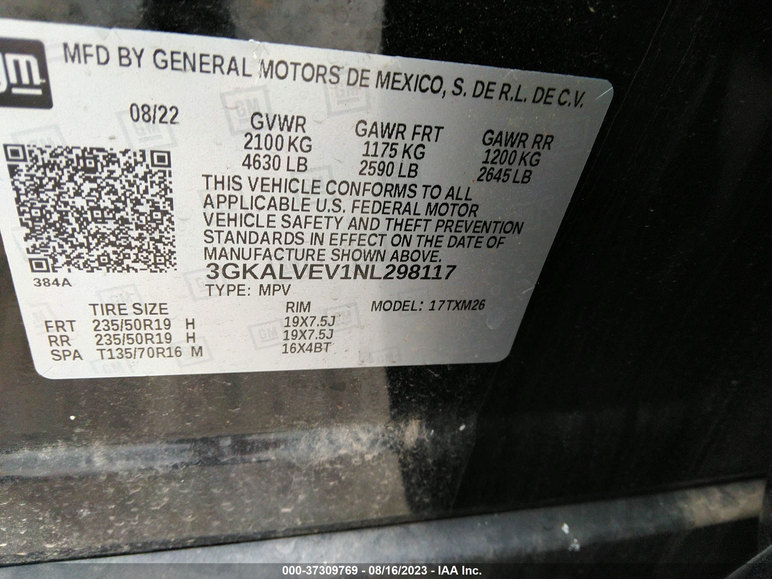 Photo 8 VIN: 3GKALVEV1NL298117 - GMC TERRAIN 