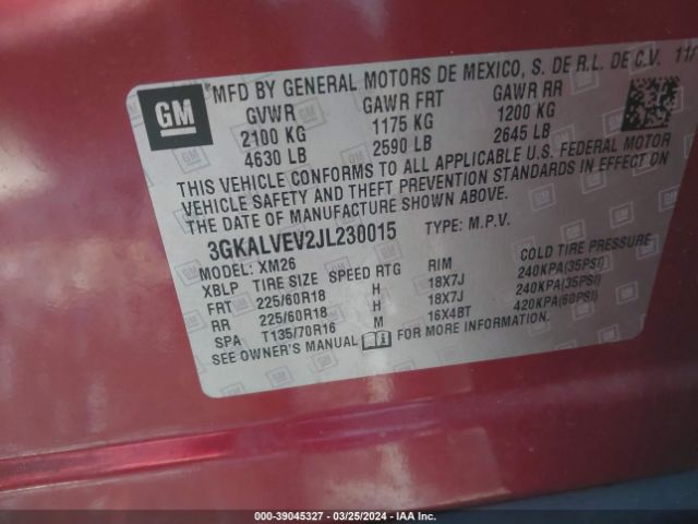 Photo 8 VIN: 3GKALVEV2JL230015 - GMC TERRAIN 