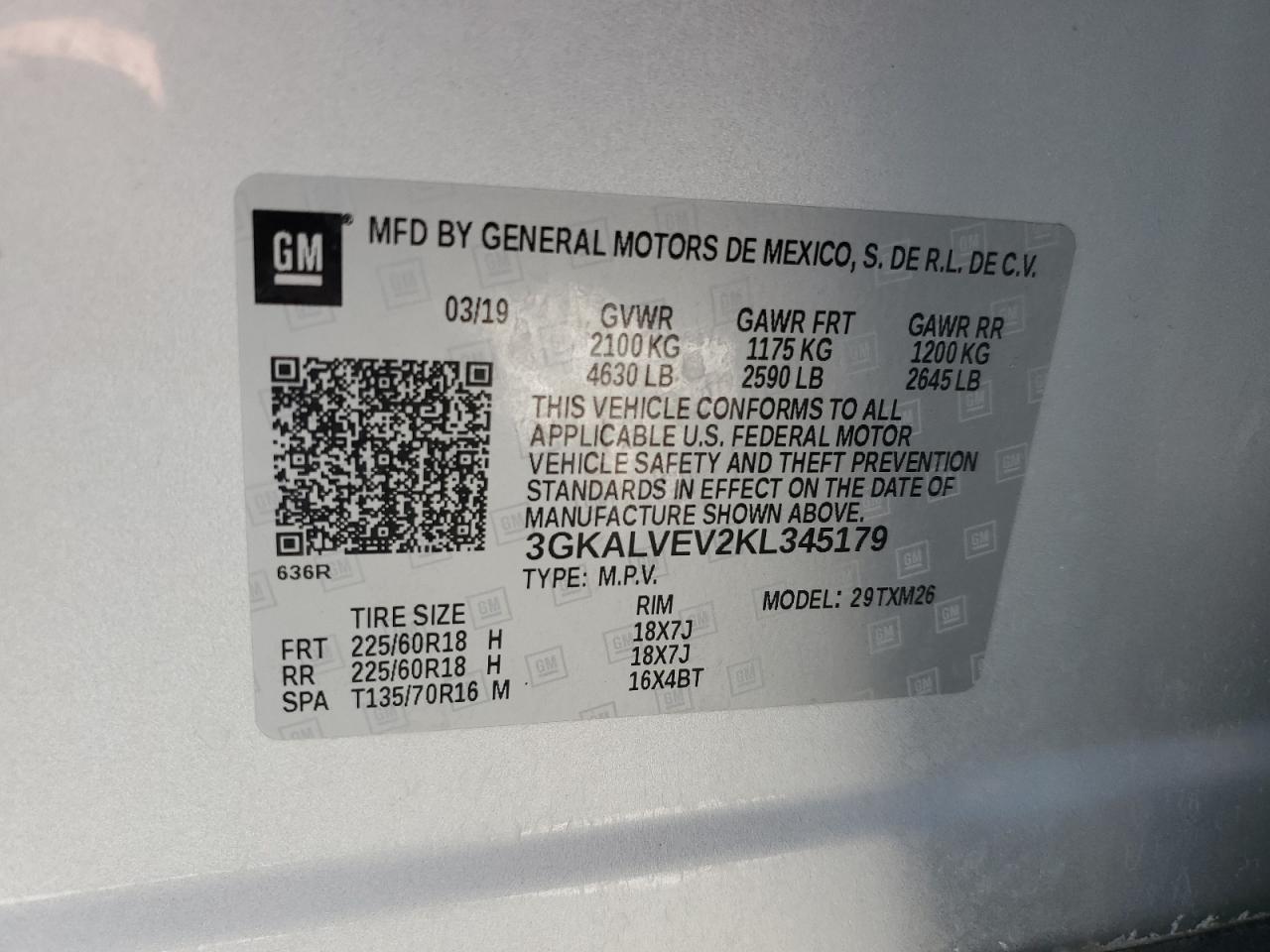 Photo 11 VIN: 3GKALVEV2KL345179 - GMC TERRAIN 