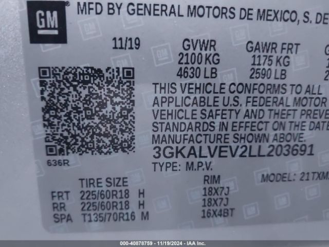 Photo 8 VIN: 3GKALVEV2LL203691 - GMC TERRAIN 