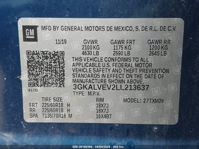 Photo 8 VIN: 3GKALVEV2LL213637 - GMC TERRAIN 