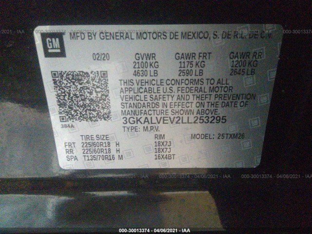 Photo 8 VIN: 3GKALVEV2LL253295 - GMC TERRAIN 