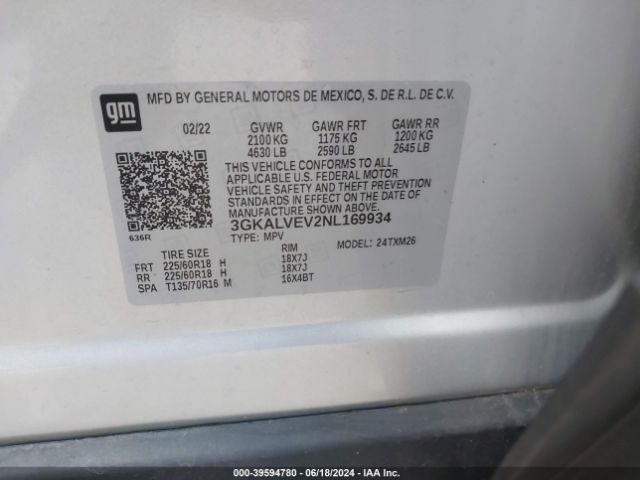 Photo 8 VIN: 3GKALVEV2NL169934 - GMC TERRAIN 