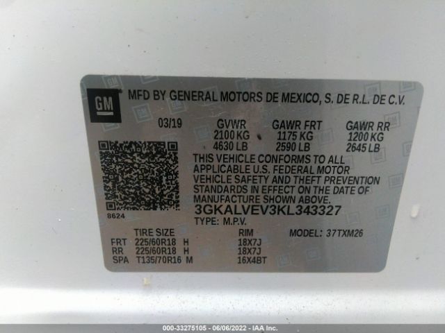 Photo 8 VIN: 3GKALVEV3KL343327 - GMC TERRAIN 