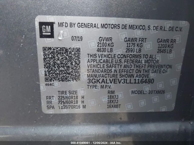 Photo 8 VIN: 3GKALVEV3LL116480 - GMC TERRAIN 