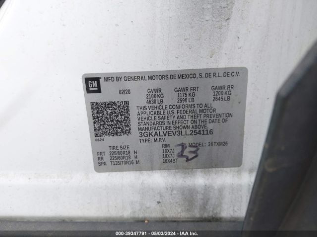 Photo 8 VIN: 3GKALVEV3LL254116 - GMC TERRAIN 