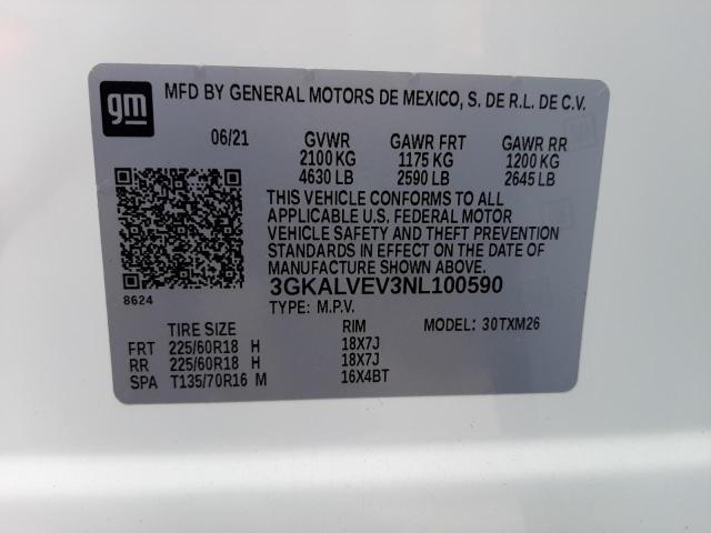 Photo 9 VIN: 3GKALVEV3NL100590 - GMC TERRAIN SL 