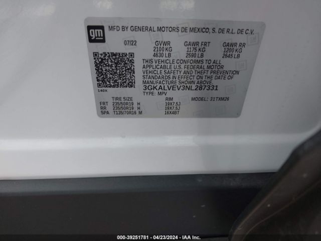 Photo 8 VIN: 3GKALVEV3NL287331 - GMC TERRAIN 