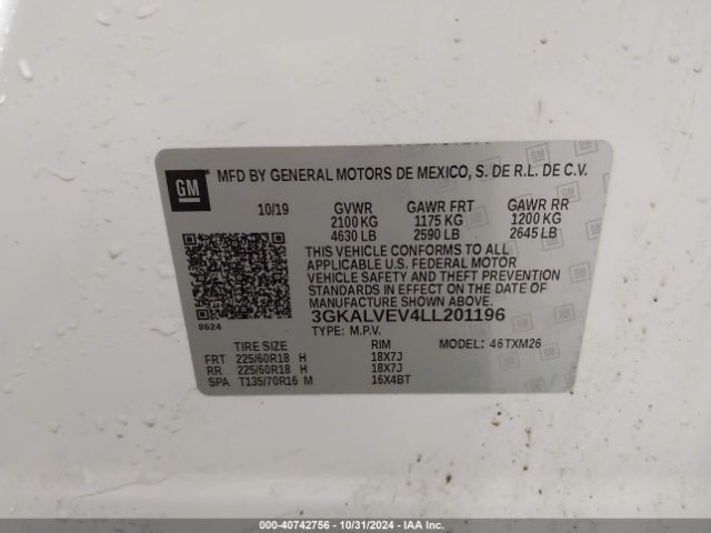 Photo 8 VIN: 3GKALVEV4LL201196 - GMC TERRAIN 