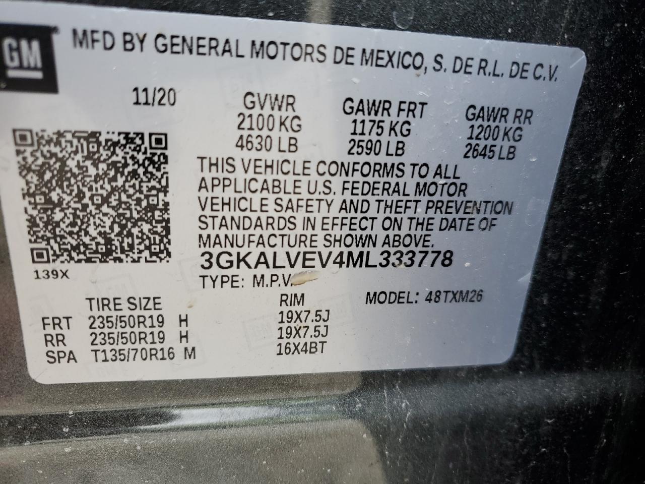 Photo 12 VIN: 3GKALVEV4ML333778 - GMC TERRAIN 