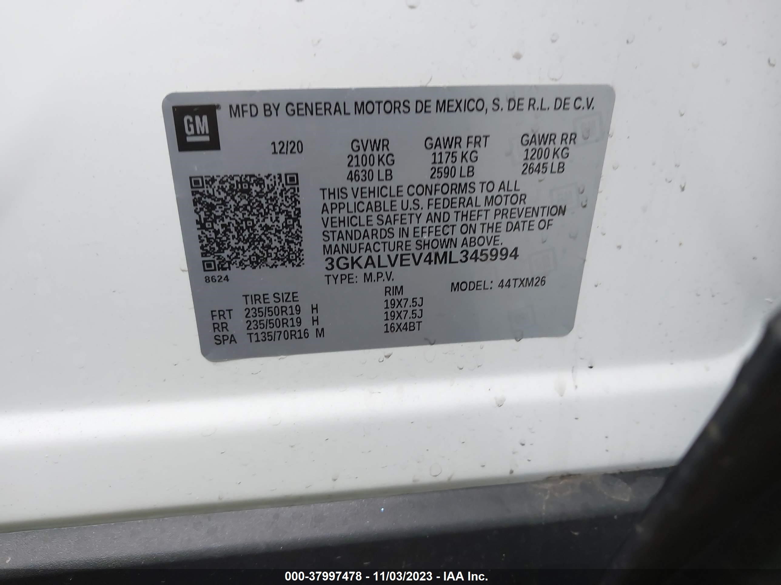 Photo 8 VIN: 3GKALVEV4ML345994 - GMC TERRAIN 