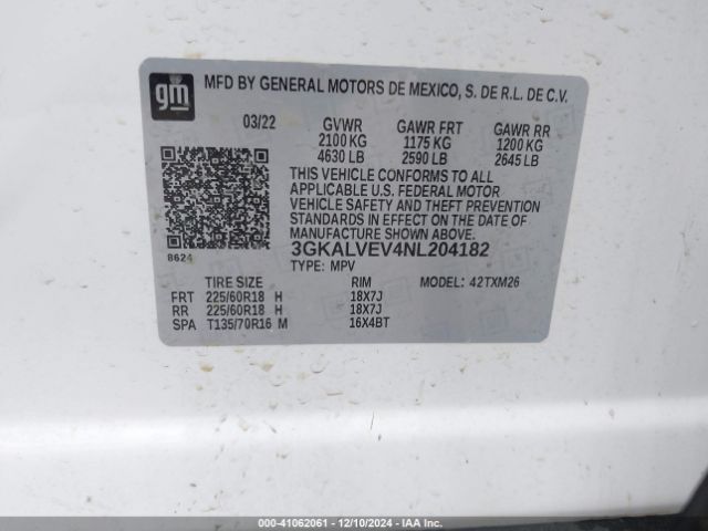 Photo 8 VIN: 3GKALVEV4NL204182 - GMC TERRAIN 