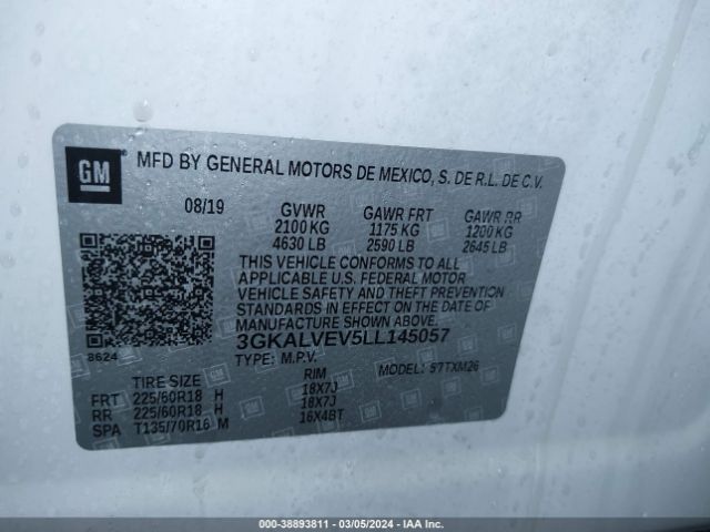 Photo 8 VIN: 3GKALVEV5LL145057 - GMC TERRAIN 