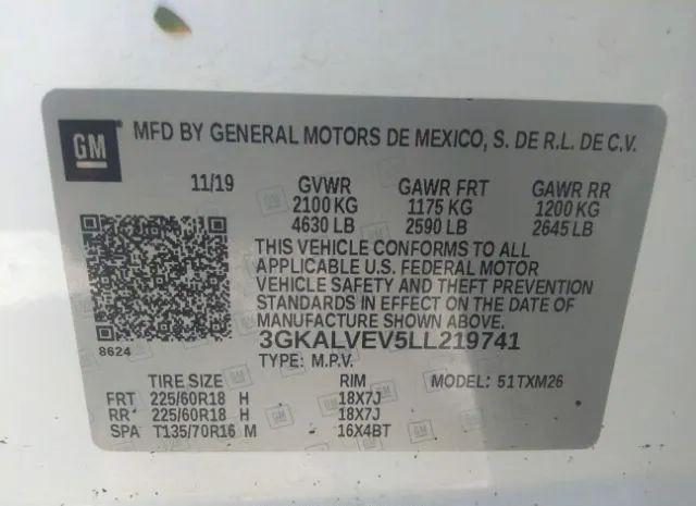 Photo 8 VIN: 3GKALVEV5LL219741 - GMC TERRAIN 