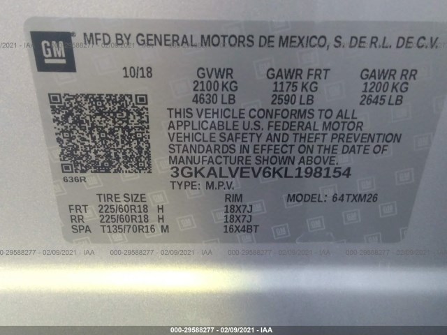 Photo 8 VIN: 3GKALVEV6KL198154 - GMC TERRAIN 